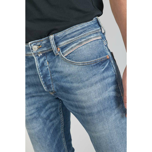 Jeans ajusté stretch 700/11, longueur 34 bleu en coton Scott