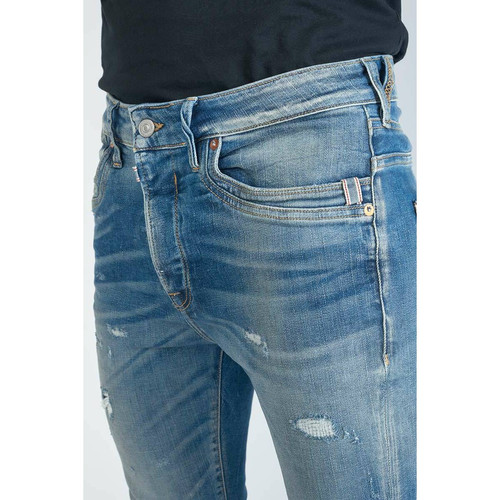 Jeans tapered 916, 7/8ème bleu en coton Todd Le Temps des Cerises