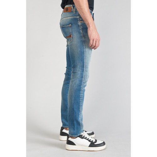Jeans tapered 916, 7/8ème bleu en coton Todd Le Temps des Cerises