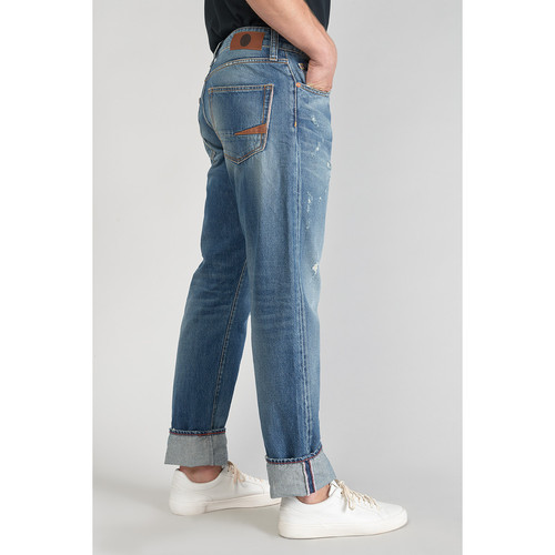 Jeans regular, droit 700/20 regular, longueur 34 bleu en coton Milo Le Temps des Cerises