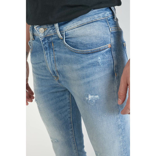 Jeans skinny POWER, 7/8ème bleu en coton Grant Le Temps des Cerises