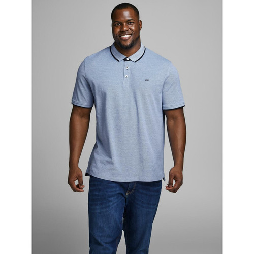 Jack & Jones - Polo Standard Fit Polo Manches courtes Bleu Marine en coton Joel - T shirt gris homme
