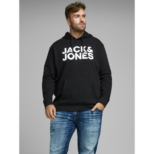 Jack & Jones - Sweat à capuche Regular Fit Manches longues Noir Liam - Mode homme