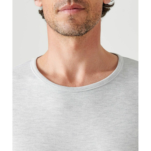 Tee-shirt manches courtes en mailles gris Damart