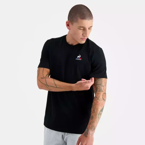 Le coq sportif - T-shirt Homme ESS SS N°4 M Noir - T shirt polo homme