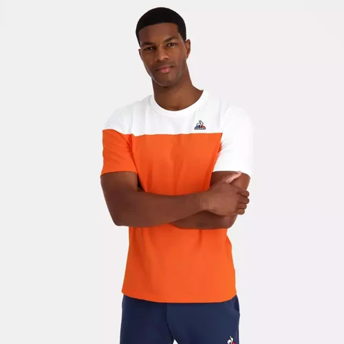 Le coq sportif - T-shirt Homme BAT SS N°3 M Orange - Le coq sportif