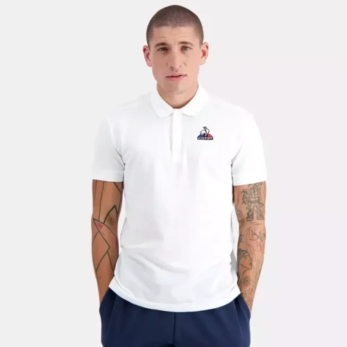 Le coq sportif - Polo Homme ESS SS N°2 M - T shirt blanc homme