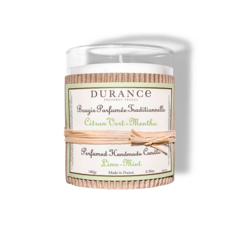 Durance - Bougie Parfumée Traditionnelle Citron Vert Menthe - Parfums d'Ambiance et Bougies Parfumées