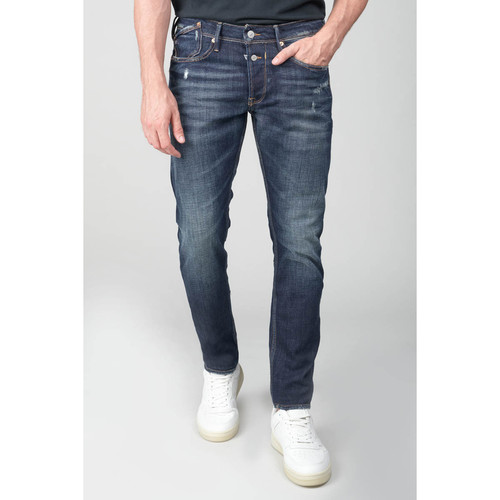 Jeans ajusté 600/17, longueur 34 bleu en coton Cole Le Temps des Cerises