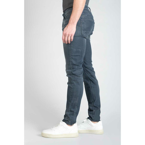 Jeans ajusté stretch 700/11, longueur 34 bleu en coton Felix Le Temps des Cerises