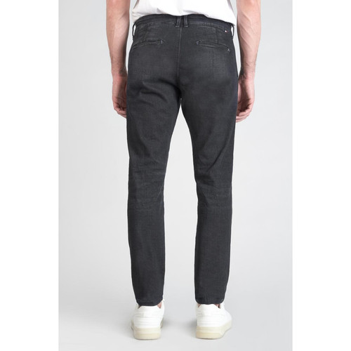 Jeans chino DEJEAN, longueur 34 noir en coton