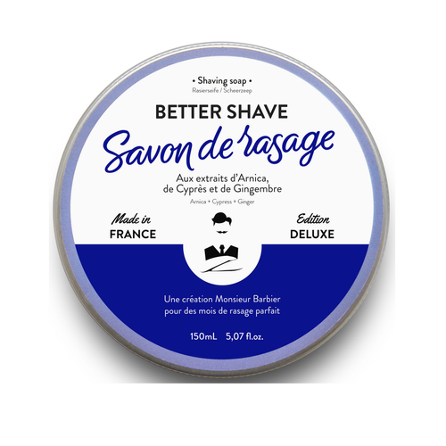Monsieur Barbier - Savon De Rasage Traditionnel Better-Shave (Arnica, Cyprès, Gingembre) - Produit de rasage