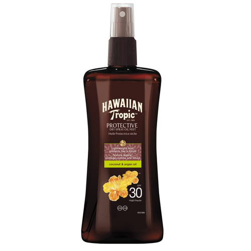 Hawaiian Tropic - Spray Huile Sèche Protectrice Bronzage Parfait A La Noix De Coco Et Huile D'argan - Spf 30 - Cosmetique homme