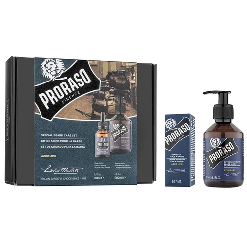 Proraso - Coffret Duo Proraso Baume + Shampooing Azur Lime - Soin rasage homme