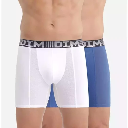 Dim - Lot de 2 boxers longs 3D FLEX AIR X2 - Boxer blanc homme