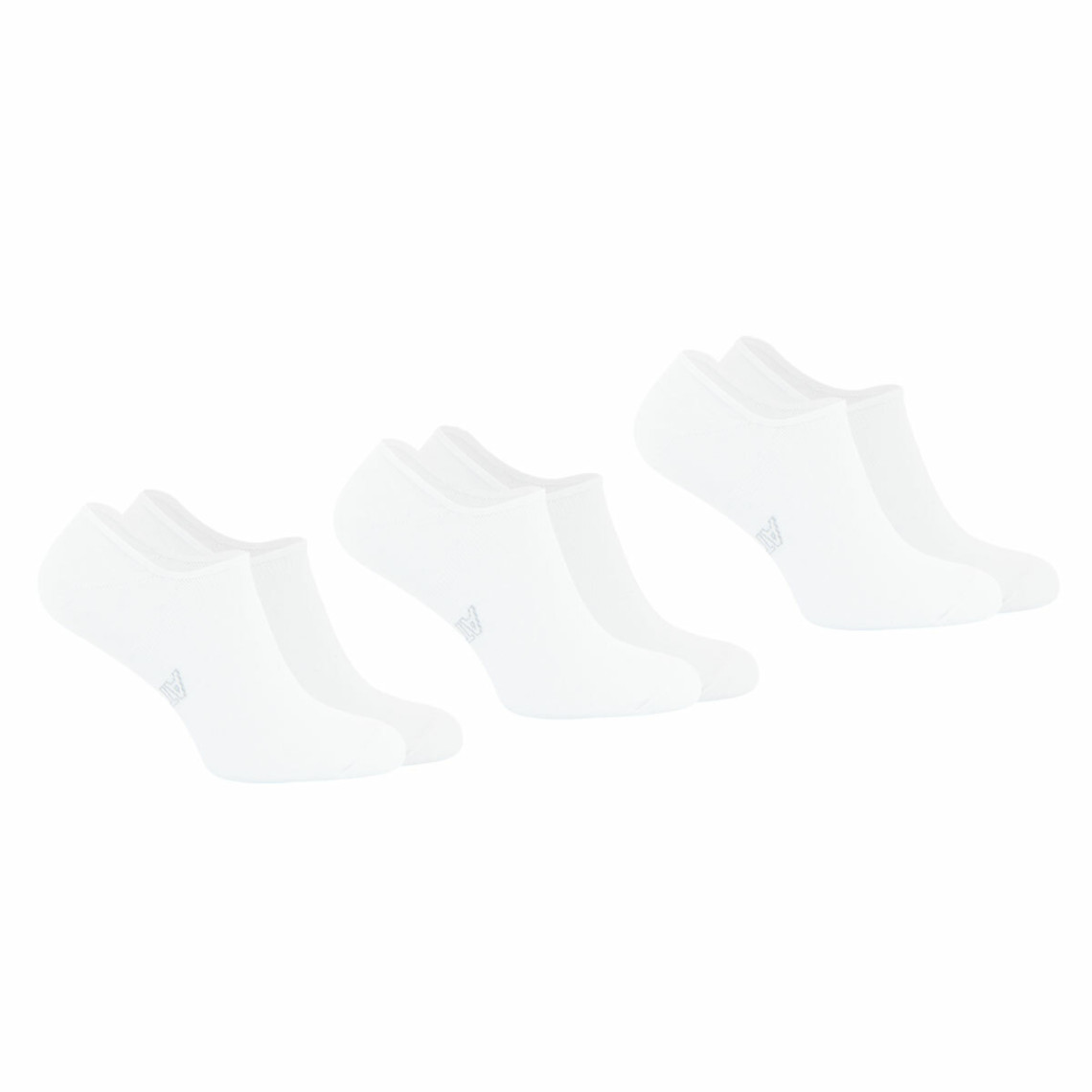 Lot de 3 paires de chaussettes invisibles - Blanc en coton
