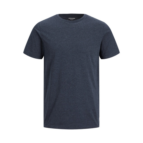 Jack & Jones - T-shirt Standard Fit Col rond Manches courtes Bleu Marine en coton Shay - Vetements homme