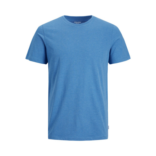 T-shirt Standard Fit Col rond Manches courtes Bleu en coton Walt Jack & Jones