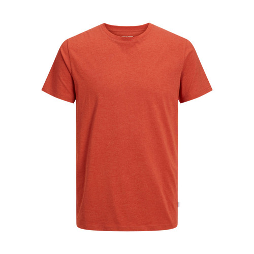 Jack & Jones - T-shirt Standard Fit Col rond Manches courtes Rouge foncé en coton Wade - Vetements homme