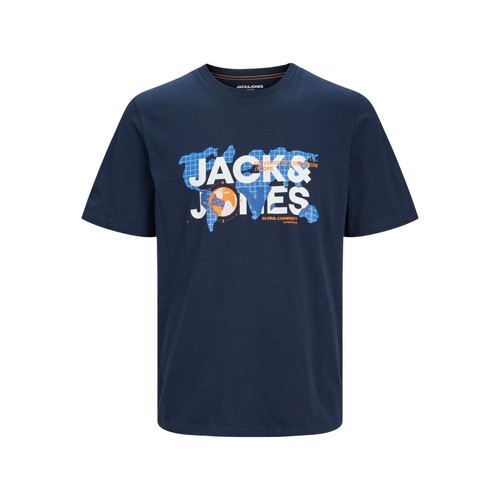 Jack & Jones - T-shirt manches longues bleu foncé - T shirt polo homme