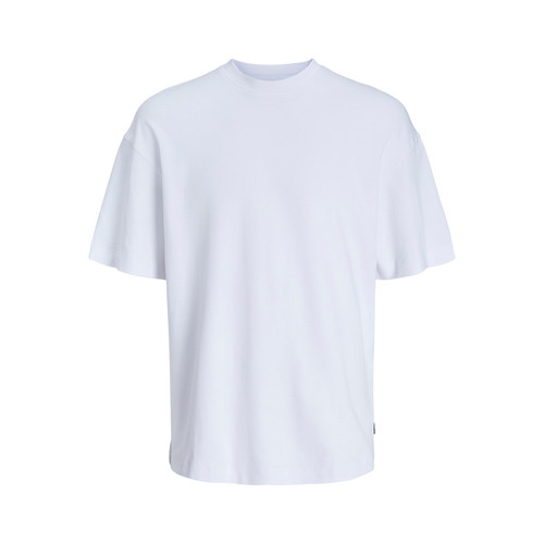 Jack & Jones - T-shirt Loose Fit Col rond Manches courtes Blanc en coton Ford - T shirt polo homme