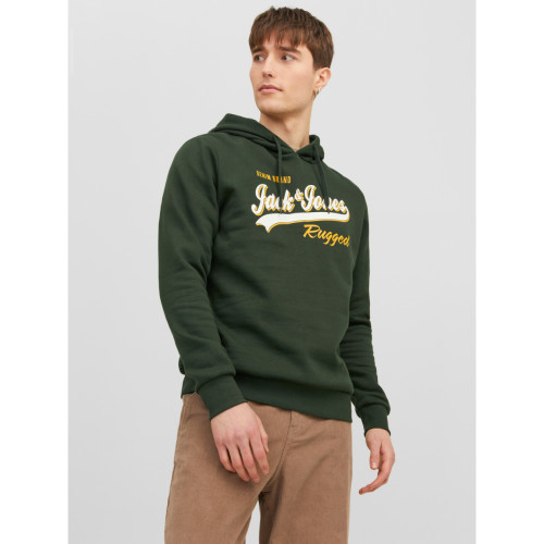 Jack & Jones - Sweatshirt Standard Fit Manches longues Vert foncé Drake - Mode homme
