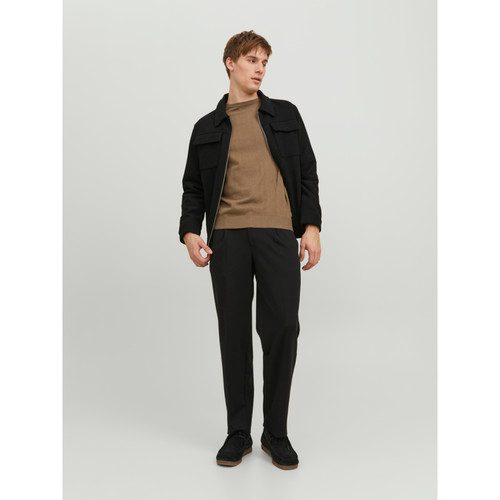 Jack & Jones - Pull en maille Col rond Manches longues Marron clair Rory - Mode homme
