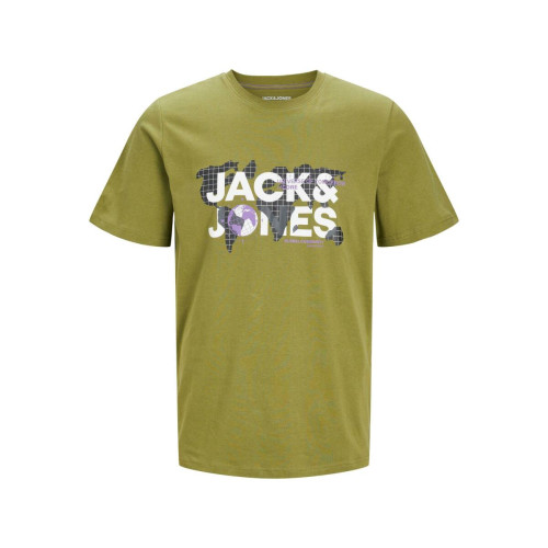 Jack & Jones - T-shirt manches longues vert - T shirt polo homme