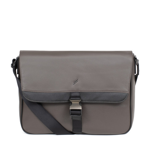 Daniel Hechter Maroquinerie - Gibecière 13'' & A4 Cuir TOGETHER Taupe/Noir Ian - Sac homme marron