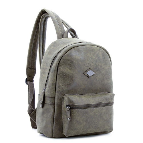 Sac à dos A4 taupe Lee Cooper Maroquinerie