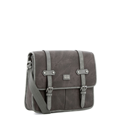 Lee Cooper Maroquinerie - Gibecière A4 HOBO Marron foncé Ebbe - Lee cooper maroquinerie
