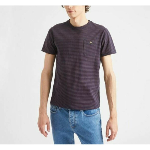 Faguo - T-Shirt homme  OLONNE à Rayures - T shirt polo homme