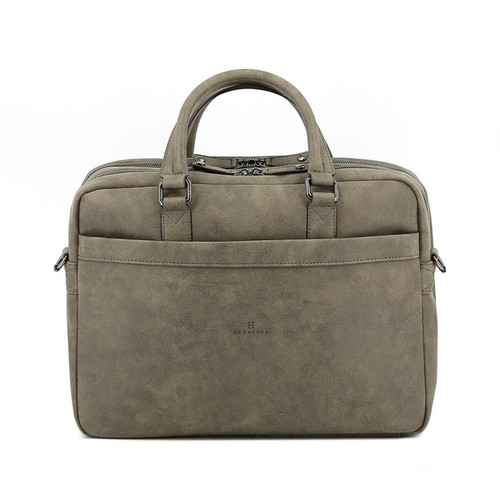 Hexagona - Porte-documents 15'' & A4 DIFFERENCE Taupe Jett - Porte document homme cuir
