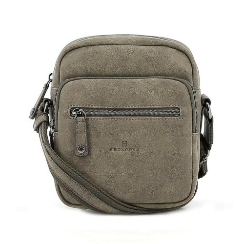 Hexagona - Sacoche DIFFERENCE Taupe Hugo - Besace homme messenger