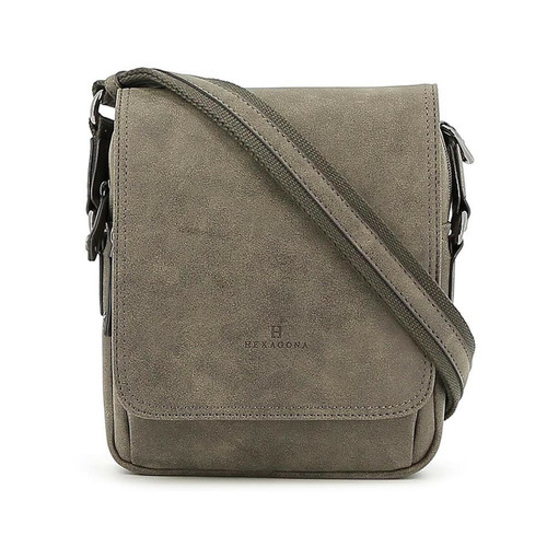 Hexagona - Sacoche DIFFERENCE Taupe Troy - Sac homme noir