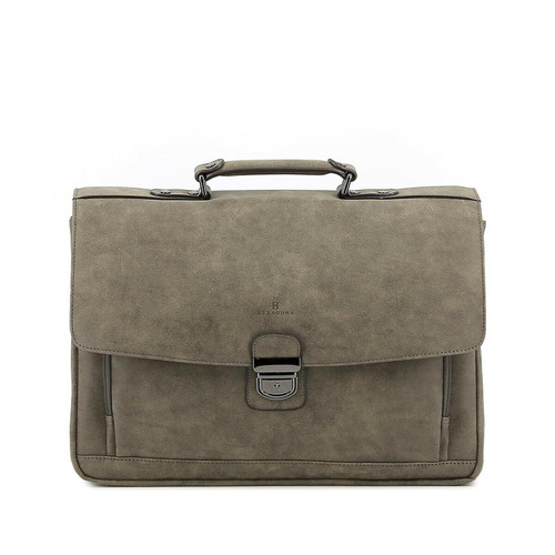 Hexagona - Cartable A4 DIFFERENCE Taupe Jarl - Sacs Homme