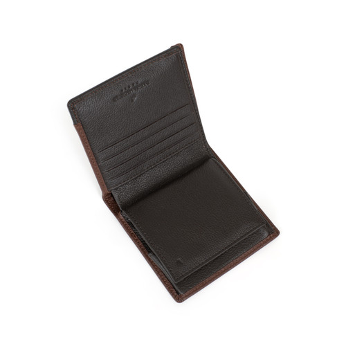 Porte-monnaie Stop RFID Cuir TOGETHER Chocolat/Marron foncé Jack Daniel Hechter Maroquinerie