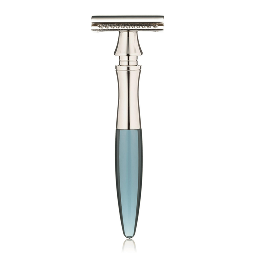 E Shave - Rasoir Classique Bleu Lame Sécurité - Produit de rasage e shave