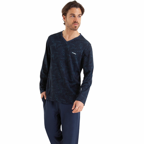 Athéna - Pyjama long homme Easy Print - Promotions Mode HOMME