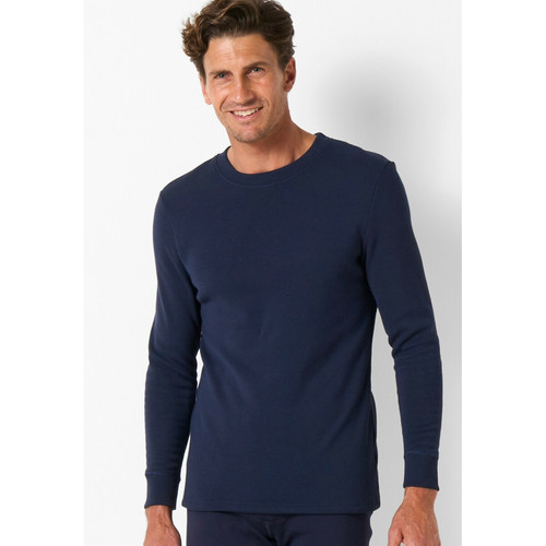 Damart - Tee Shirt Manches Longues Marine foncé - T shirt homme bleu