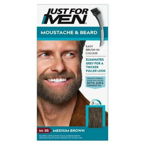 Just For Men - Coloration Barbe Châtain - Couleur Naturelle - Entretien de la barbe HOMME Just For Men