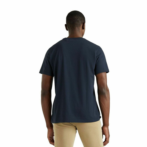 Tee-shirt manches courtes en coton bleu marine