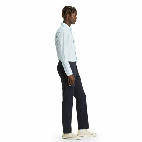 Pantalon chino slim Motion bleu foncé en coton
