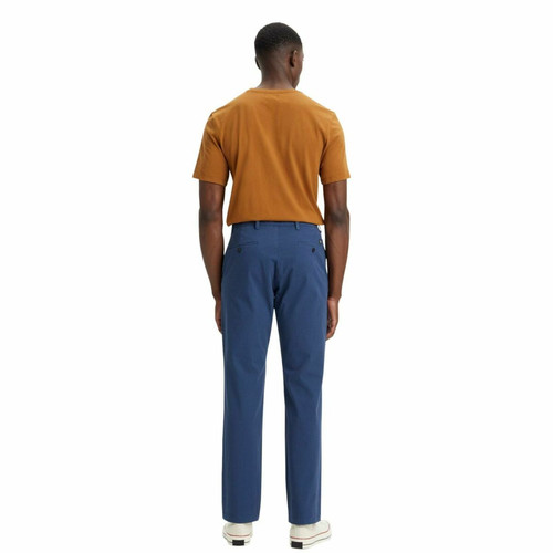 Pantalon chino slim Motion bleu en coton
