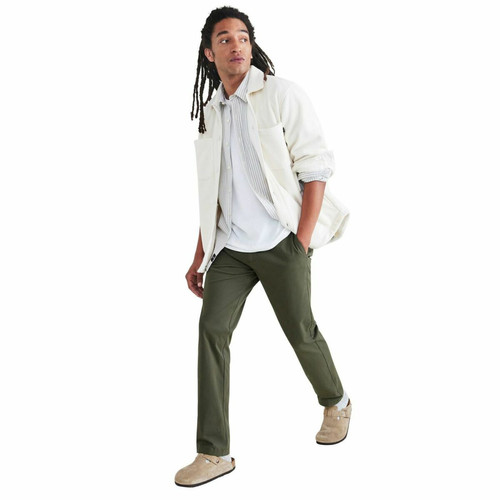 Dockers - Pantalon chino slim Motion vert olive - Nouveautés Mode et Beauté