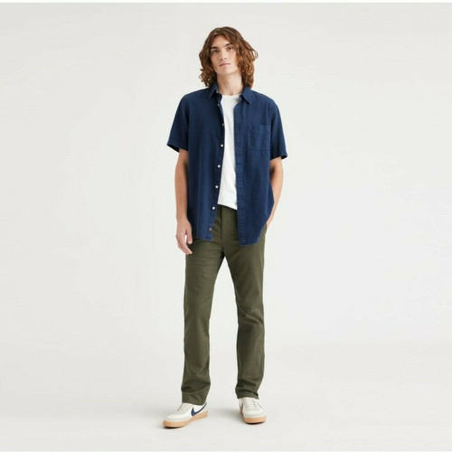 Dockers - Pantalon chino slim Original vert olive - Pantalons homme