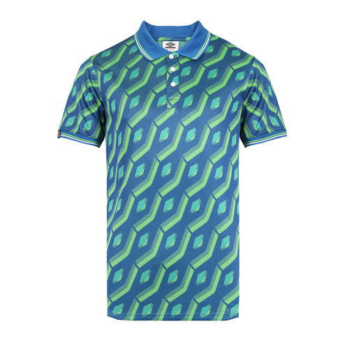 Umbro - Polo jacquard vert multicolore - Tee shirt homme
