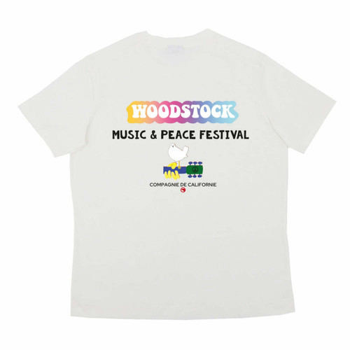 Tee-shirt MC Woodstock blanc cassé Compagnie de Californie
