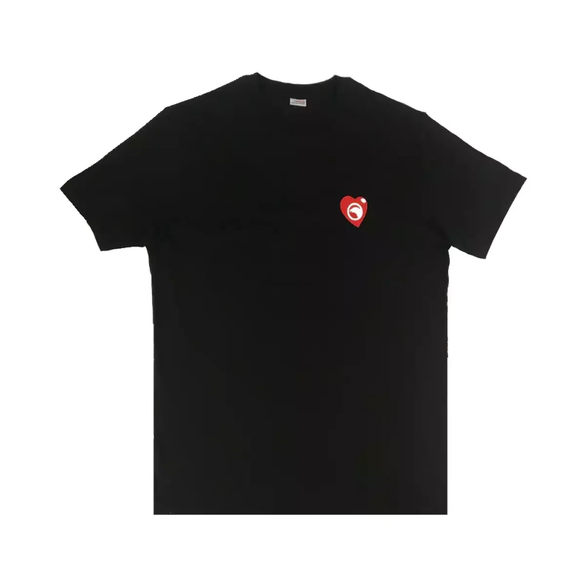 tee-shirt mc coté coeur noir