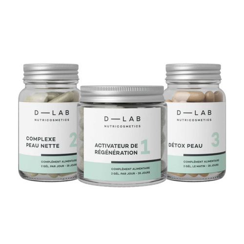 D-LAB Nutricosmetics - Programme Peau Parfaite 1 Mois - Peau Régénérée, Purifiée Et Matifiée - D-lab peau